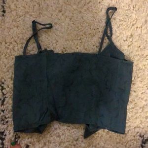 Soft green flowy crop top